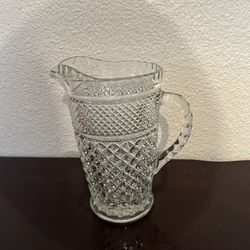 Crystal Glass Pitcher Antique 