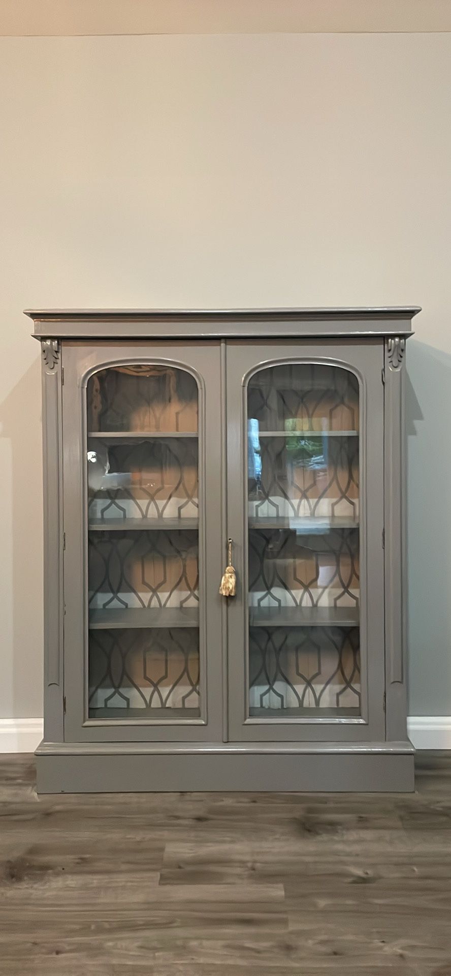 Tall Rehabbed antique Display Case 