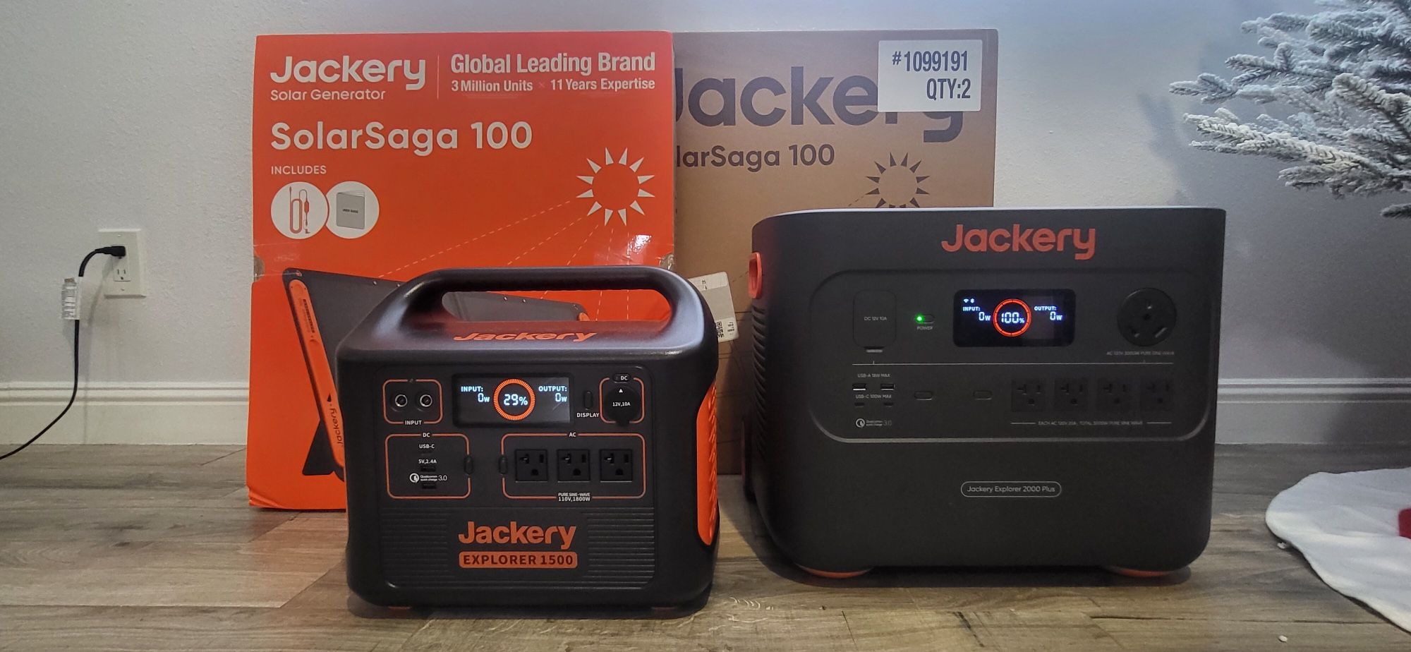 Jackary Explorer 2000 Plus & Jackary Explorer 1500 Indoor-Outdoor Solar Generators With Solar Panels