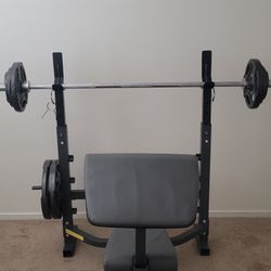 Weight bench and weights