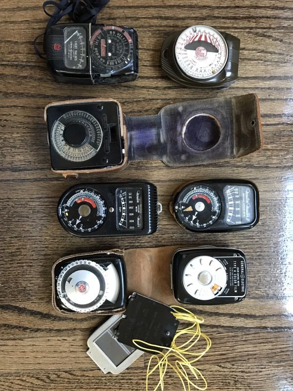 7 Vintage/Light Exposure Meters-Weston Master/GE/Dejur/Phaostron