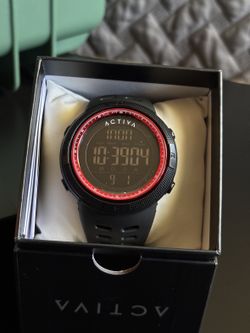 Activa X Invicta Black and Red Dual Display Sport Watch