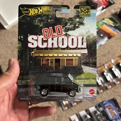 2025 Hot Wheels Premium Black 1979 Dodge Ram Van With Louvers Model 1:64