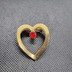 Double Hearted Brooch