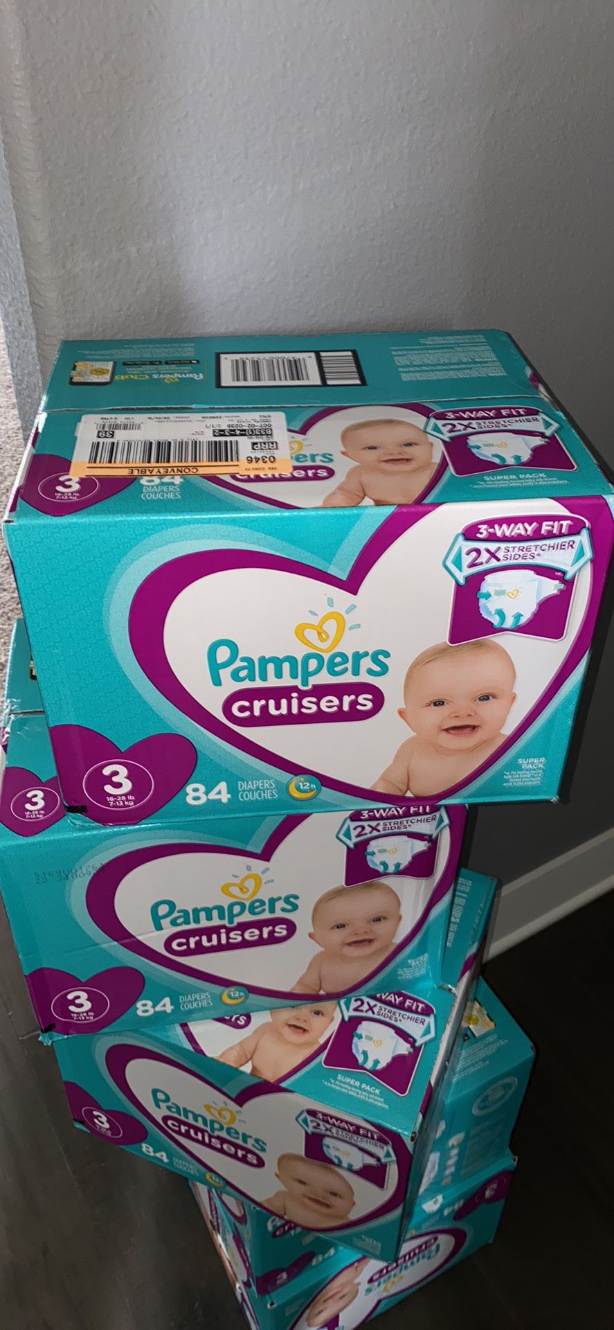 Diapers size 3 pampers cruisers