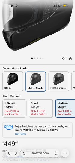 Shoei RF—SR motorcycle helmet and gloves in great condition