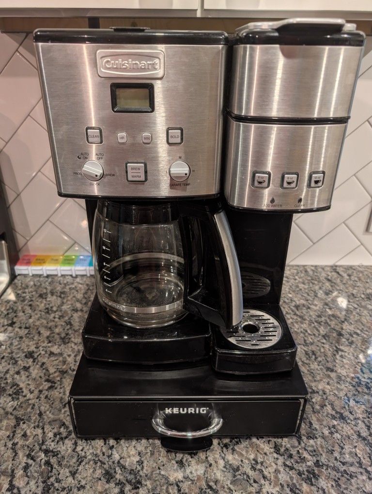 Cuisinart Coffee Maker With Keurig Storage Drawer