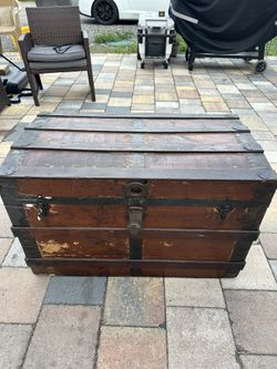 Antique storage Trunk with antique items