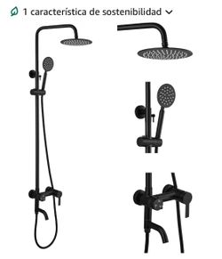 Shower  — SUS 304 Stainless Steel, Triple-Function with Handheld Sprayer, 8-Inch Tub Spout, and 8-Inch Rain Showerhead — Complete Bathroom Set