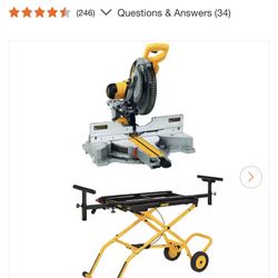 DeWalt 12” Inch Miter Saw W/ Wheels Stand 