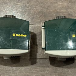 TWO DIGITAL MELNOR WATER SPRINKLER PROGRAMABLE PORTABLE TIMERS 