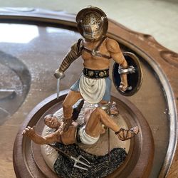 Gladiator Fight, Andrea Miniatures Statue, Figure Built-Up Painted