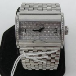 Pippo Perez Luxury Silver Diamond Watch 3ATM Water Resistant Swiss Made