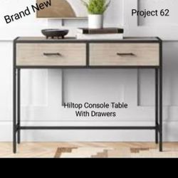 Brand New Project 72 Hiltop Wood Console Table With Drawers 