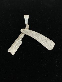 S925 Barber Blade Pendant