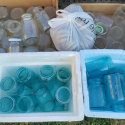 Ball And Other Canning Jars Blue (Rare)