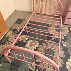pink bed frame twin 