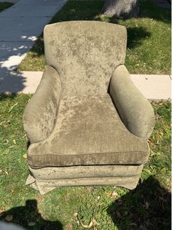 Soft olive comfy chair