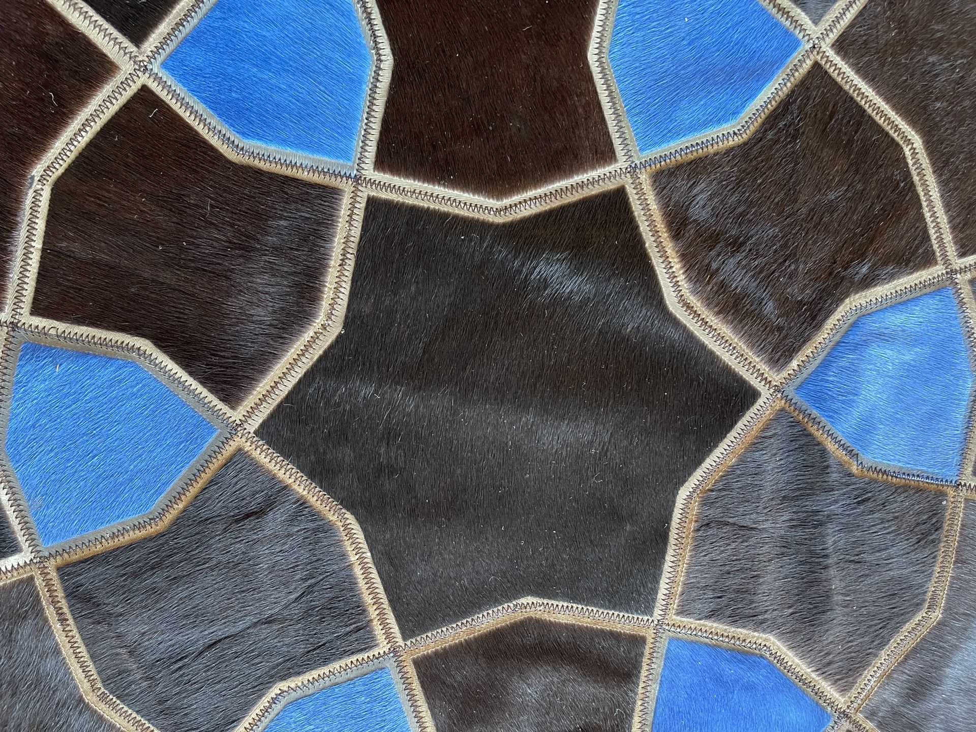 Authentic Mansour, Modern Stella Blue Area Rug A JEWEL!!