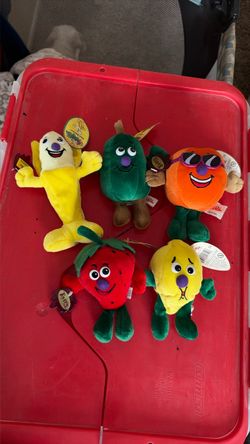 Fruit Characters Plush Bean Bag Toys Set of 5