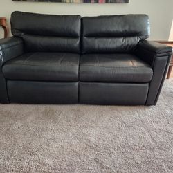 Black Leather Sleeper Sofa