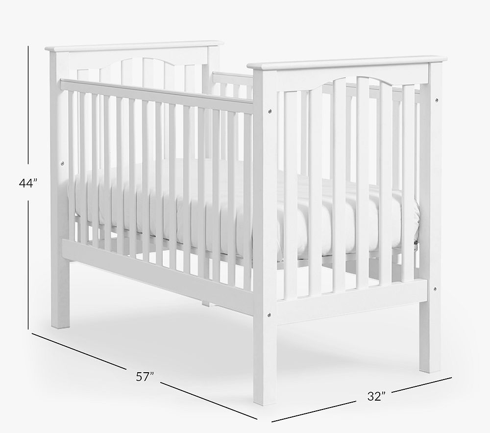 Kendall Convertible Crib in White (Pottery Barn) with Avocado Mattress