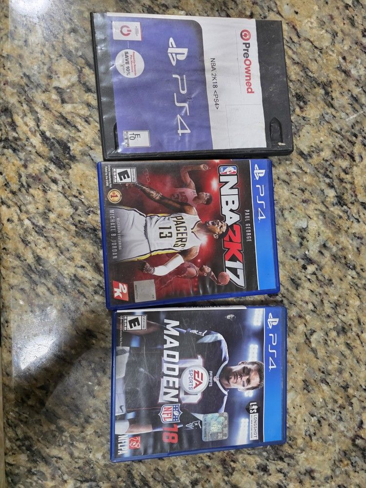 PS4 Games $5 Each Or All For $15
