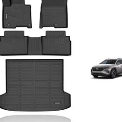 KELCSEECS Floor Mats & Cargo Liner Custom for 2025 2024 2023 2022 Hyundai Tucson Plug-in Hybrid All Weather Car Mats Automotive Cargo Mat Floor Liners