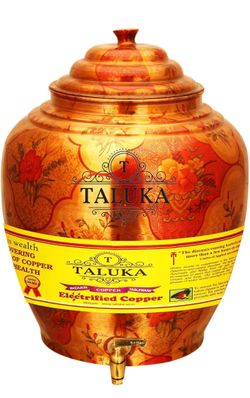 Taluka Pure Copper Water Dispenser 16 Liter Matka with Tap