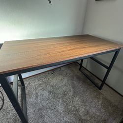 Wood And Metal Desk 