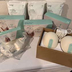 Like-New Willow  Pump Set + Tons of Brand-New Accessories!