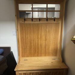 Solid Wood Hall Tree With Storage
