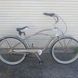 Men's 26" gray Electra deluxe 3 speed beach cruiser