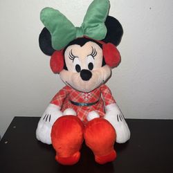 Disneys Minnie Mouse Christmas Holiday Plush 16”