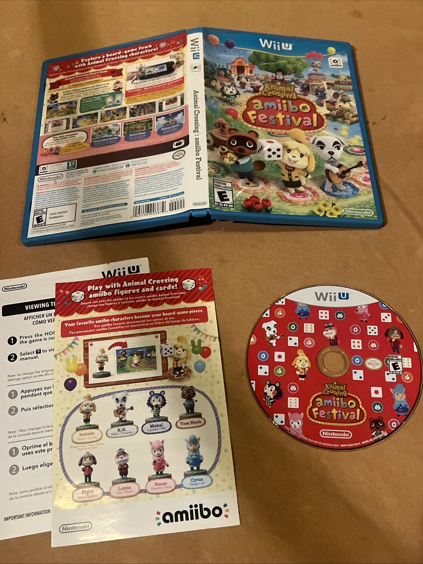 Animal Crossing: Amiibo Festival (Nintendo Wii U, 2015) Complete