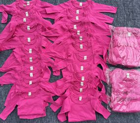 50pc Baby Girl Shirts 12M Hot Pink Ruffle Bundle Boutique Loti