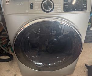 GE smart Clothes Dryer, satin nickel color (charcoal)