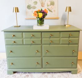 6 Drawer Dresser, Olive
