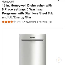 18in Honeywell Dishwasher 