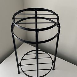 Metal 2-Tier Round Plant Stand