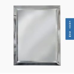 ALLEN ROTH CROME RECTANGULAR BATHROOM MIRROR 24 INCHES BY 30 INCHES TALL BRAND NEW
