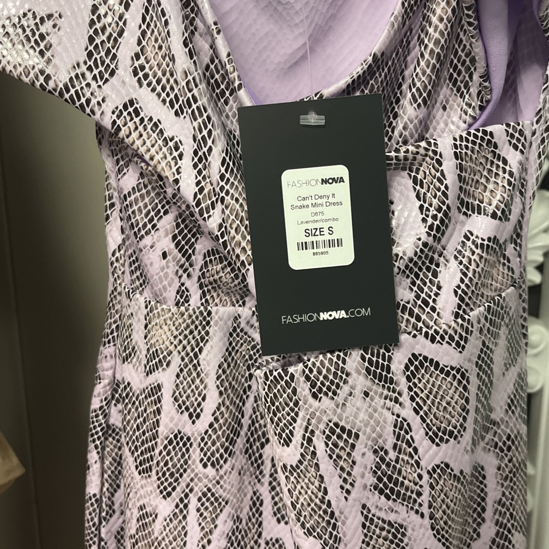 Dress - Light Purple Snakeskin BNWT - Fashion Nova