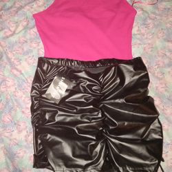 Pink Bodysuit + Shorts