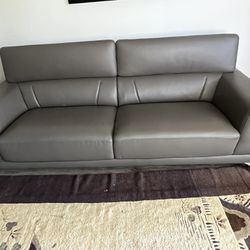 Eco-leather Modern Living Room Sofa And Chair  With Adjustable Head Rests