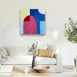 Original acrylic painting "Modern Harmony” on stretched canvas 12” x 12”