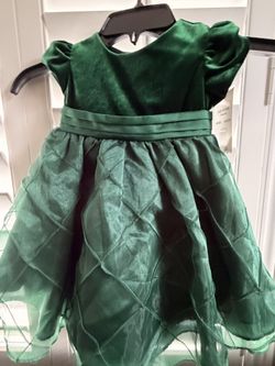Green baby dress