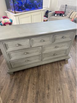 Solid wood crib, dresser and changing table