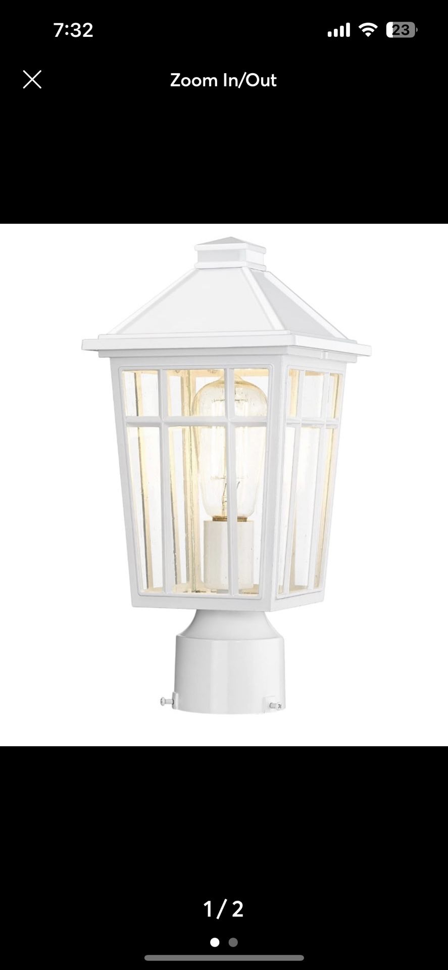 Darkaway Outdoor Post Lights Lamp Post Light Fixture, Waterproof Aluminum Housing With Glass, Fence Post Deck Lighting For Garden, Patio, Pathway (1 P