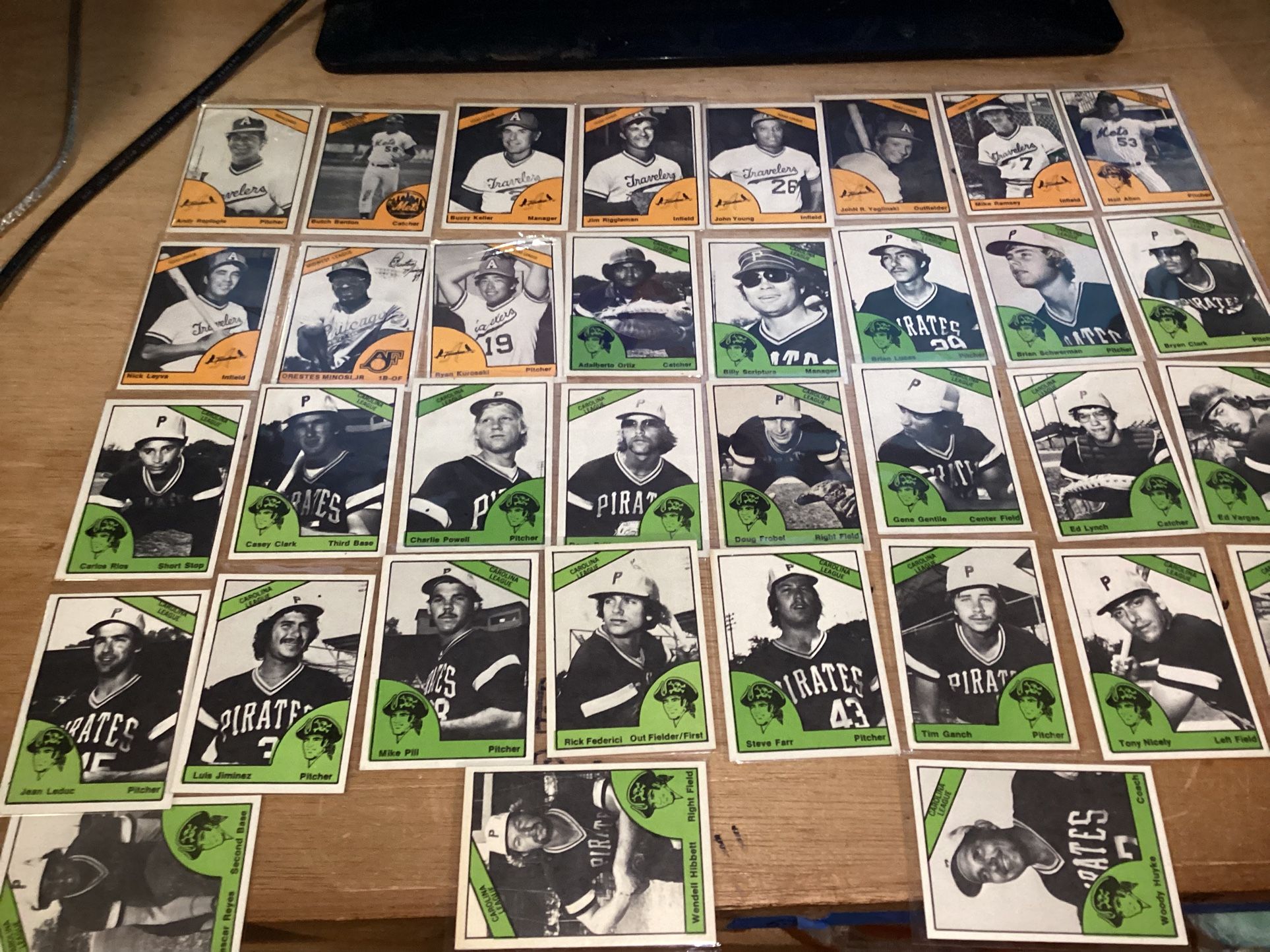 1977 and 1978 BaseBall cards lot of 35 Texas,Carolina,MidWest League cards