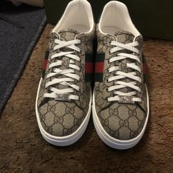 Men’s Gucci Ace Sneakers With Web Size 8 Men $600